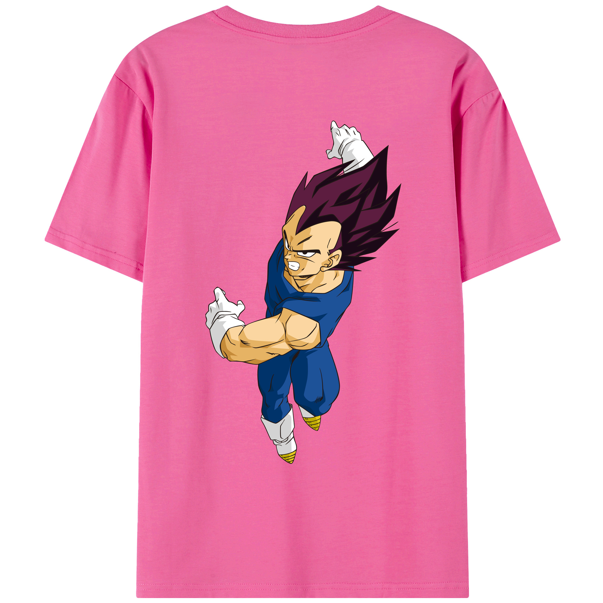 （画像用） ドラゴンボール ベジータ四世（Bejīta Yonsei）DRAGON BALL Vegeta IV レディース半袖Tシャツ(バックプリント)